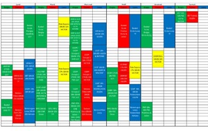 Planning des entrainements 2024-2025