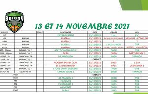 MATCHES DU 13 ET 14 NOVEMBRE 2021