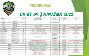 MATCHES DU 8 ET 9 JANVIER 2022