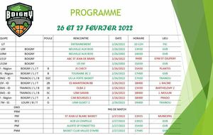 MATCHES DU 26 ET 27 FEVRIER 2022