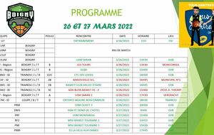 MATCHES DU 26 ET 27 MARS 2022