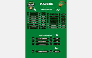 MATCHES DU 4 ET 5 MARS 2023