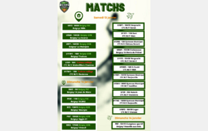 Matchs du week-end du 13-14 janvier 2024 