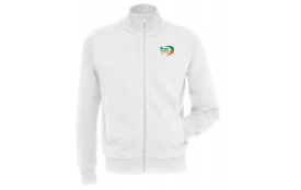 Sweat-shirt blanc zippé