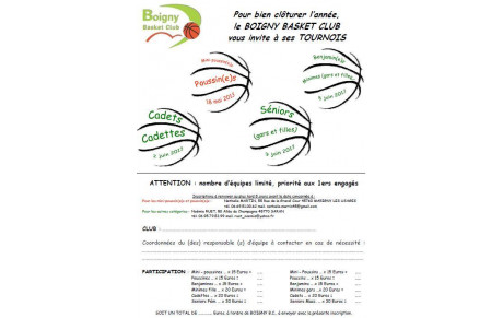 Tournois de Boigny 2013 =&gt; c'est parti