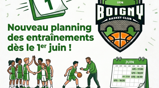 🏀 Cap sur la saison prochaine : Nouveau planning des entraînements dès le 1er juin !